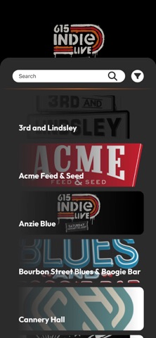 Music Venue Alliance Nashville iPhone screenshot