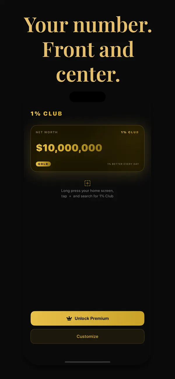 Screenshot #3 pour 1% Club — Luxury Widget