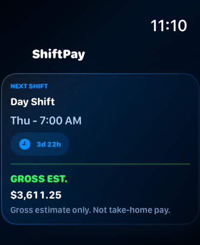 ShiftPay: Shift Calendar