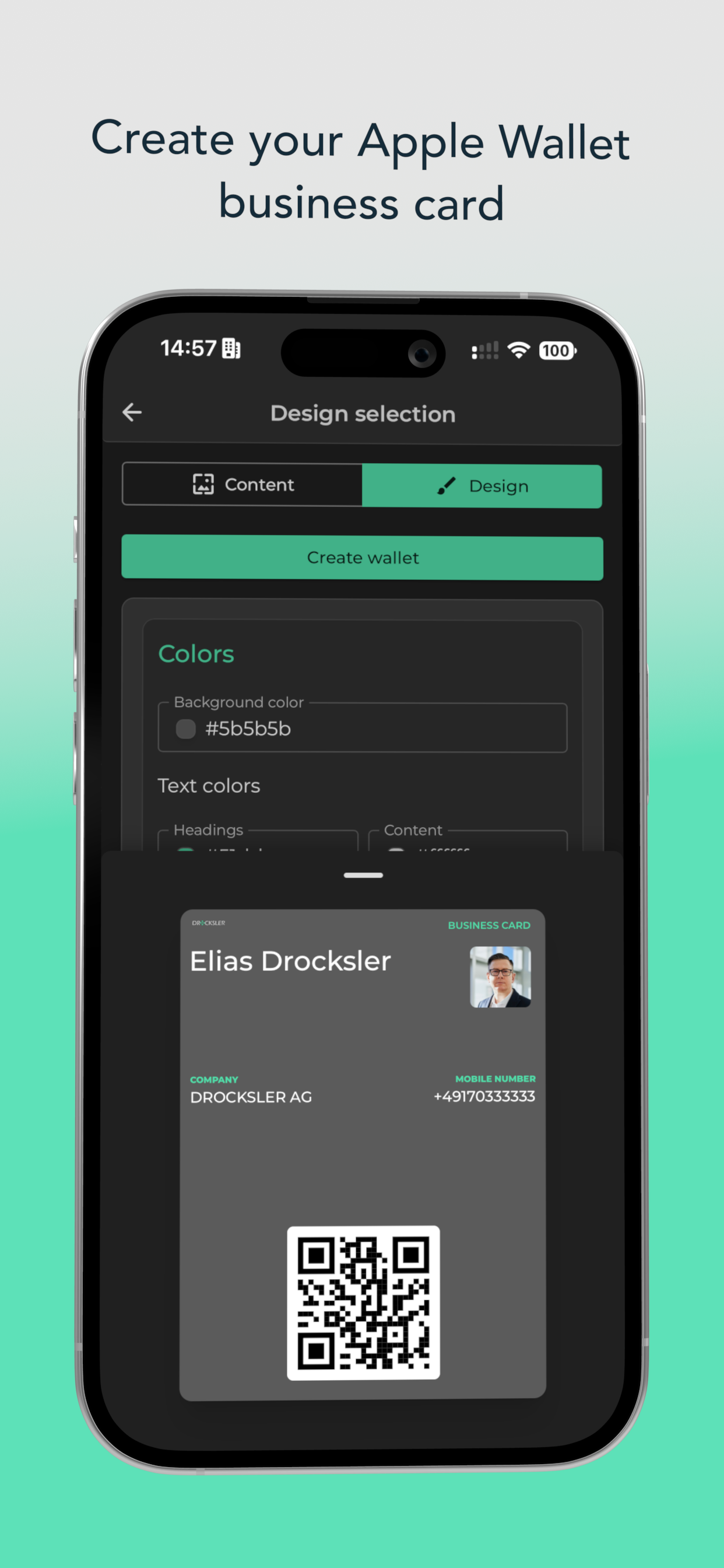oneVcard - smart business card screenshot 7