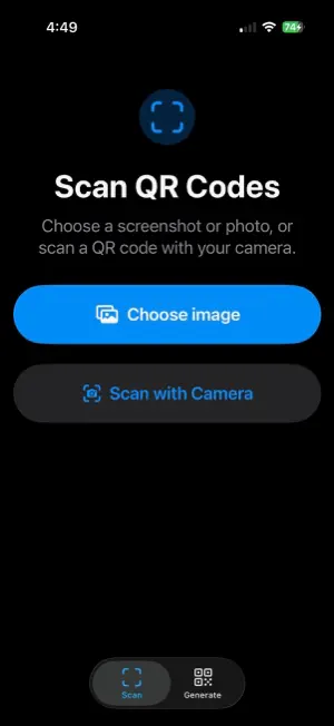 Scan QR from Image screenshot 1