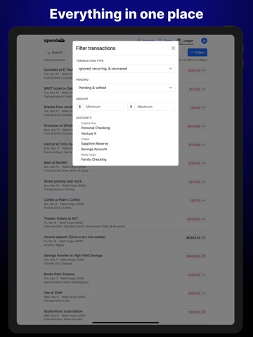 Spend Budgeting iPad screenshot