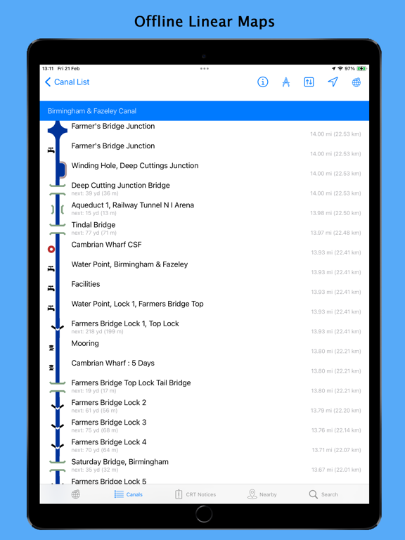 Canals.UK iPad screenshot 4 - Navigation app