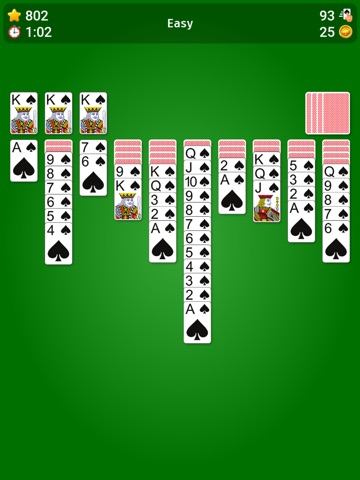 Spider Solitaire` iPad screenshot