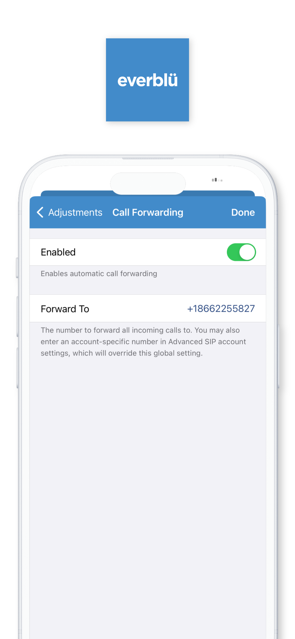 everblu softphone screenshot 5