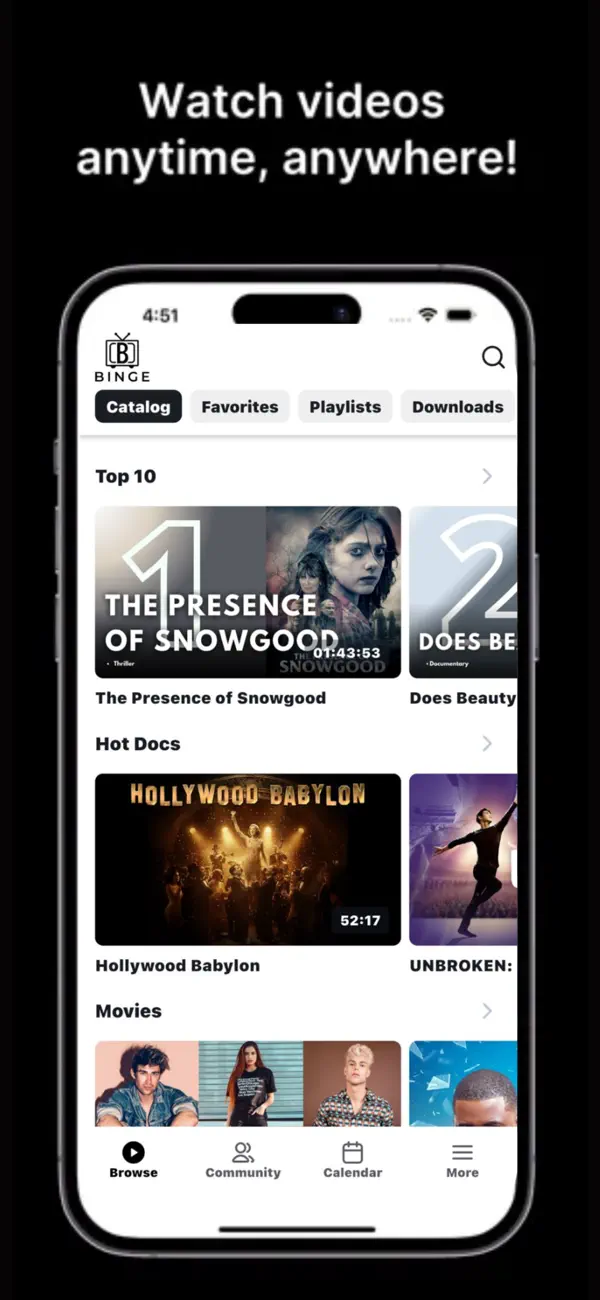 Screenshot #1 pour BINGE Movies & TV