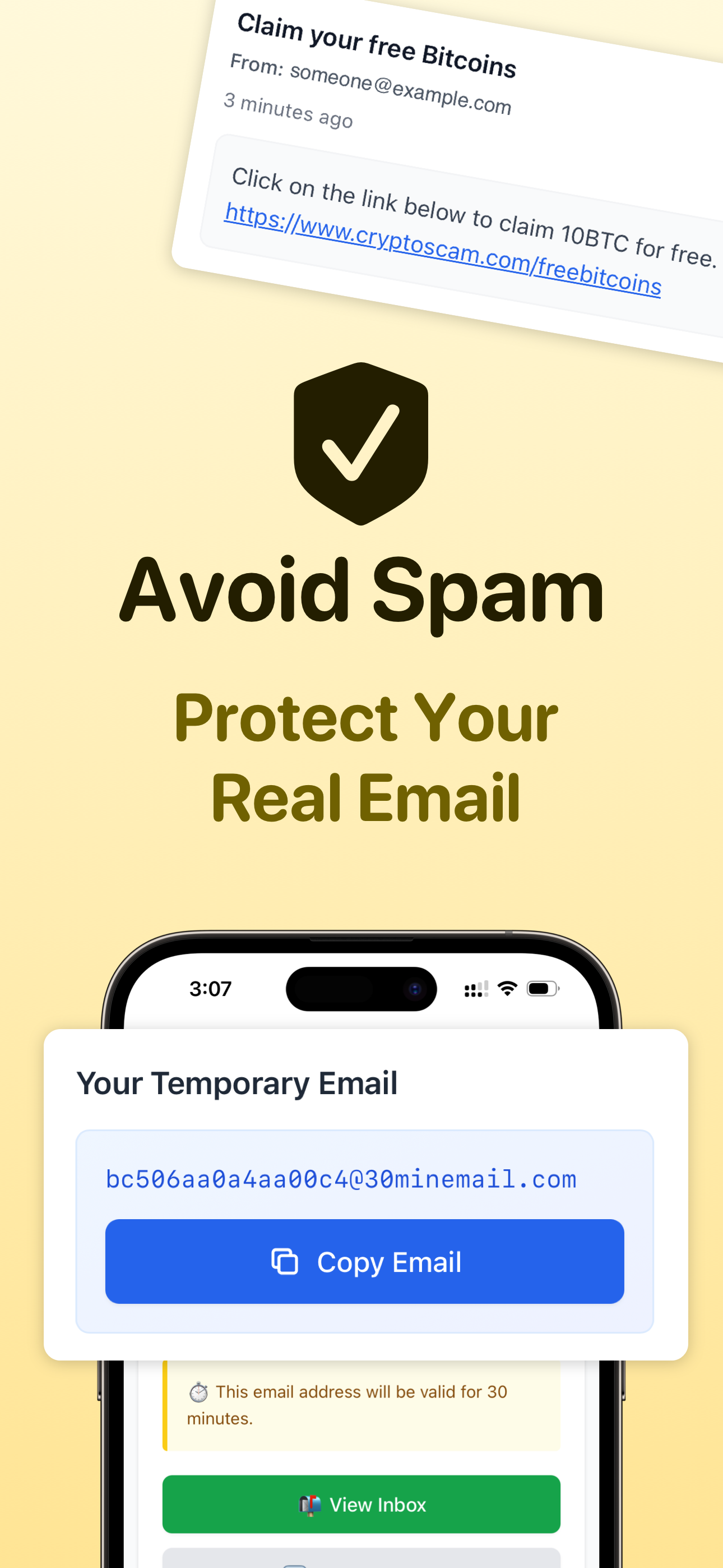 Temp Mail - Temporary Email 30 screenshot 3