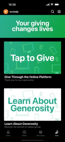 Vineyard Community Church iPhone screenshot