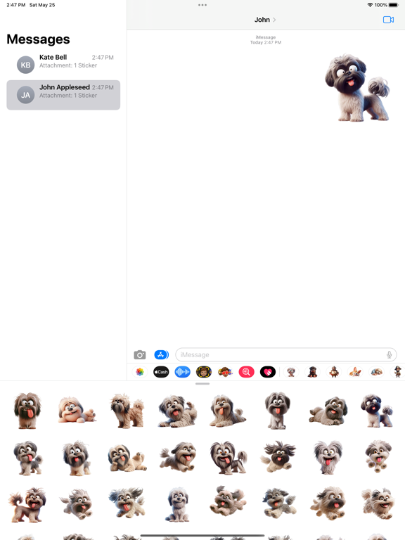 Screenshot #4 pour Goofy Lhasa Apso Stickers