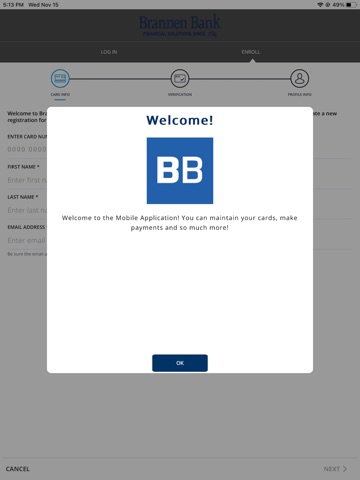 Brannen Bank Credit Cards iPad screenshot