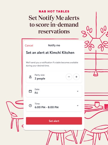 OpenTable iPad screenshot
