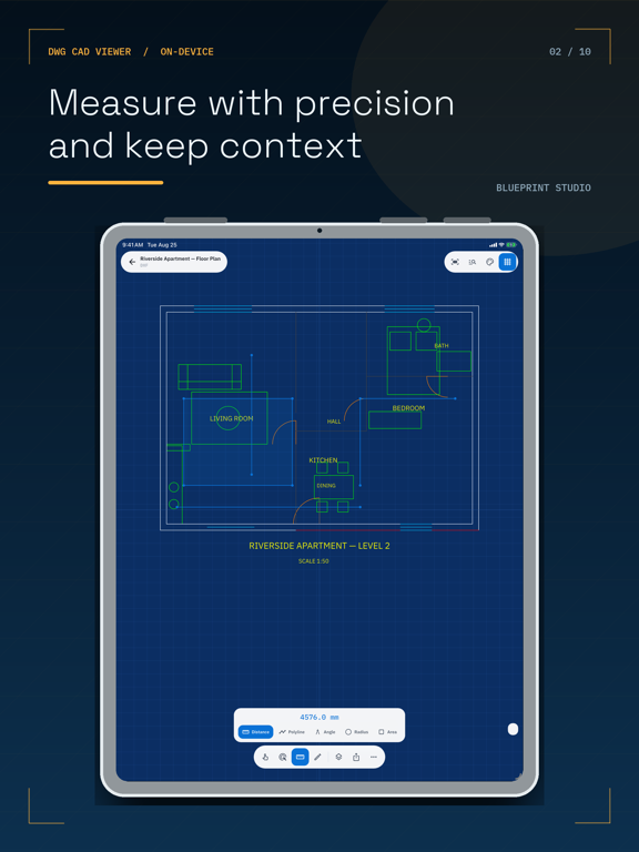 DWG CAD Viewer: DXF, STL iPad screenshot