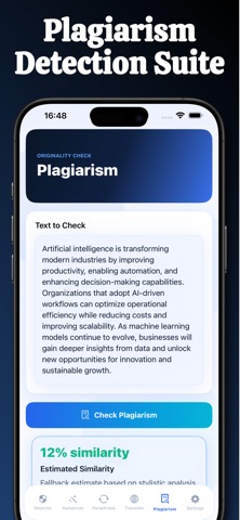 ZeroGPT AI Plagiarism Humanize iPhone screenshot