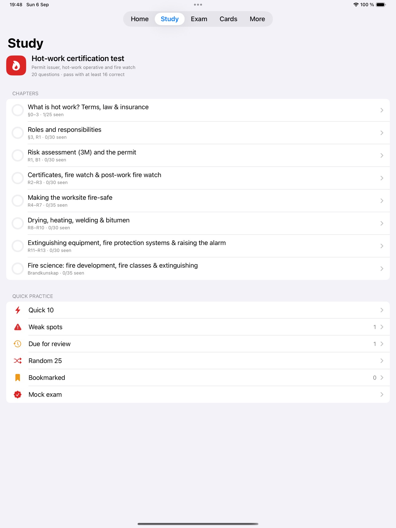 Screenshot 8 of Brandklar: Heta arbeten prov