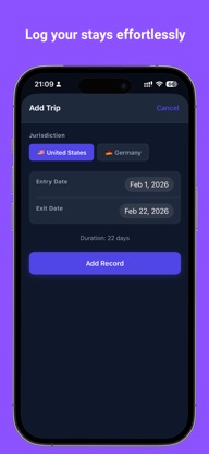 Daycount:Tax Residency Tracker screenshot 2