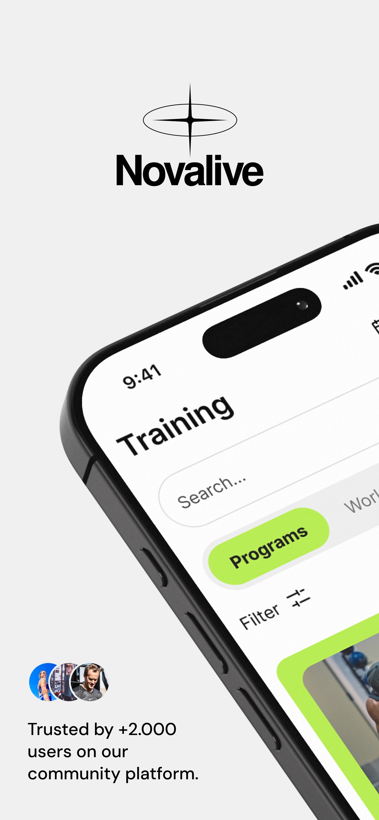 Screenshot 1 of Novalive: Workout & Nutrition