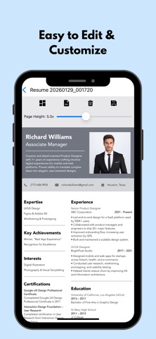 Resume Template - Make Resume iPhone screenshot