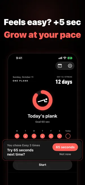 One Plank: Daily Plank Habit screenshot 3