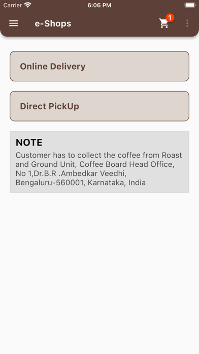 India Coffee App Screenshot