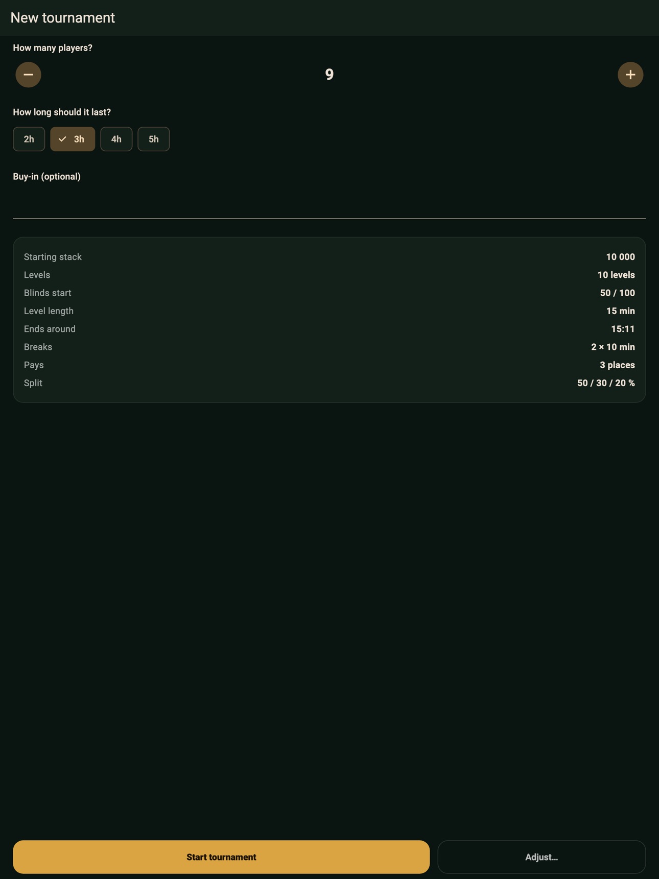 Screenshot 8 of Poker Timer: Blinds & Holdem