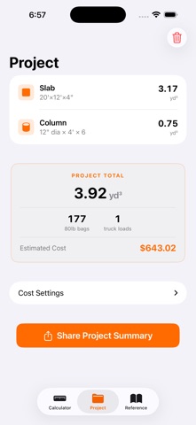 ConcreteCalc - Concrete Volume iPhone screenshot