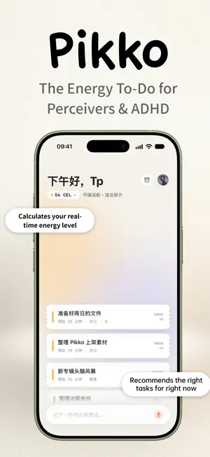 Pikko - 面向 P 人的精力任务管理工具 screenshot 1