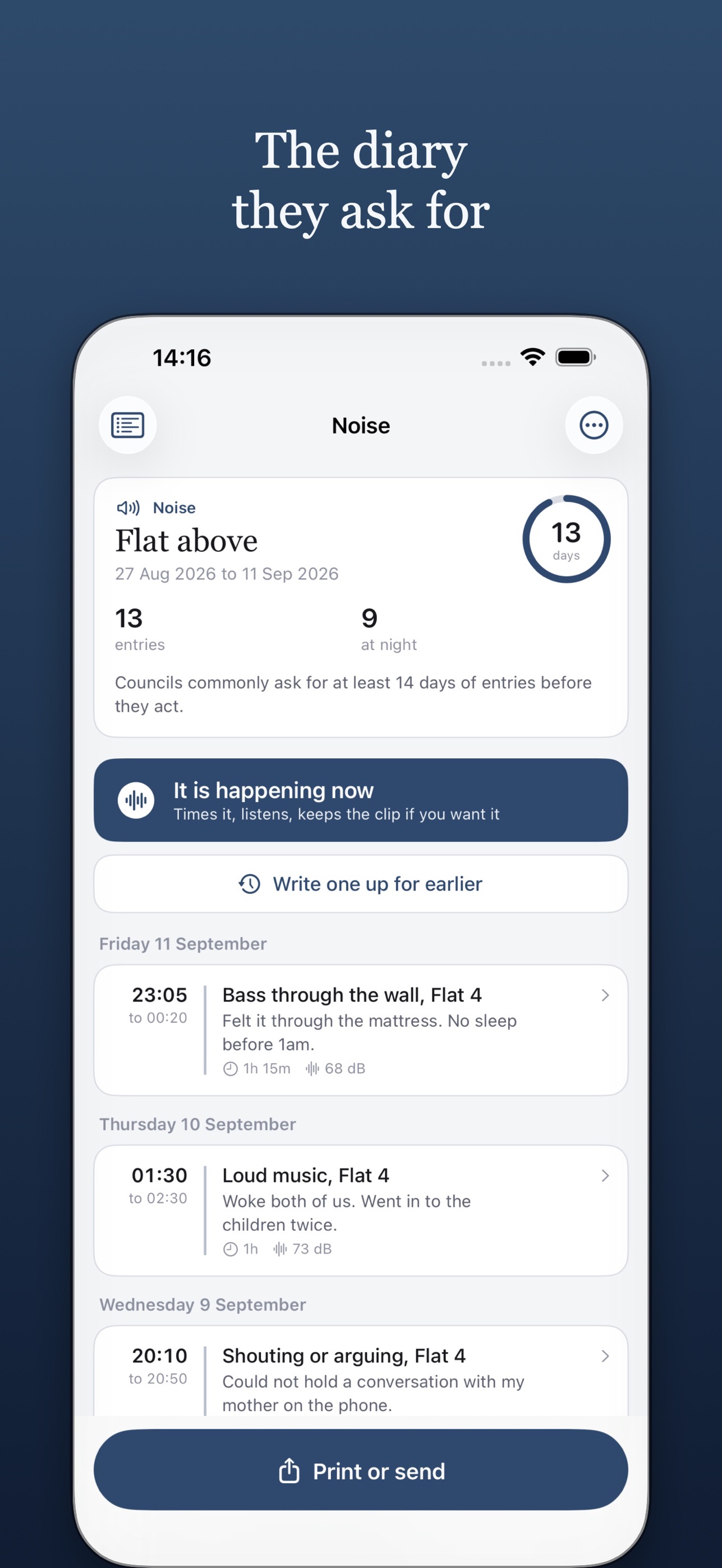 Screenshot 1 of The Complaint Diary