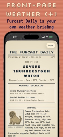 Furcast: Weather & Widgets iPhone screenshot