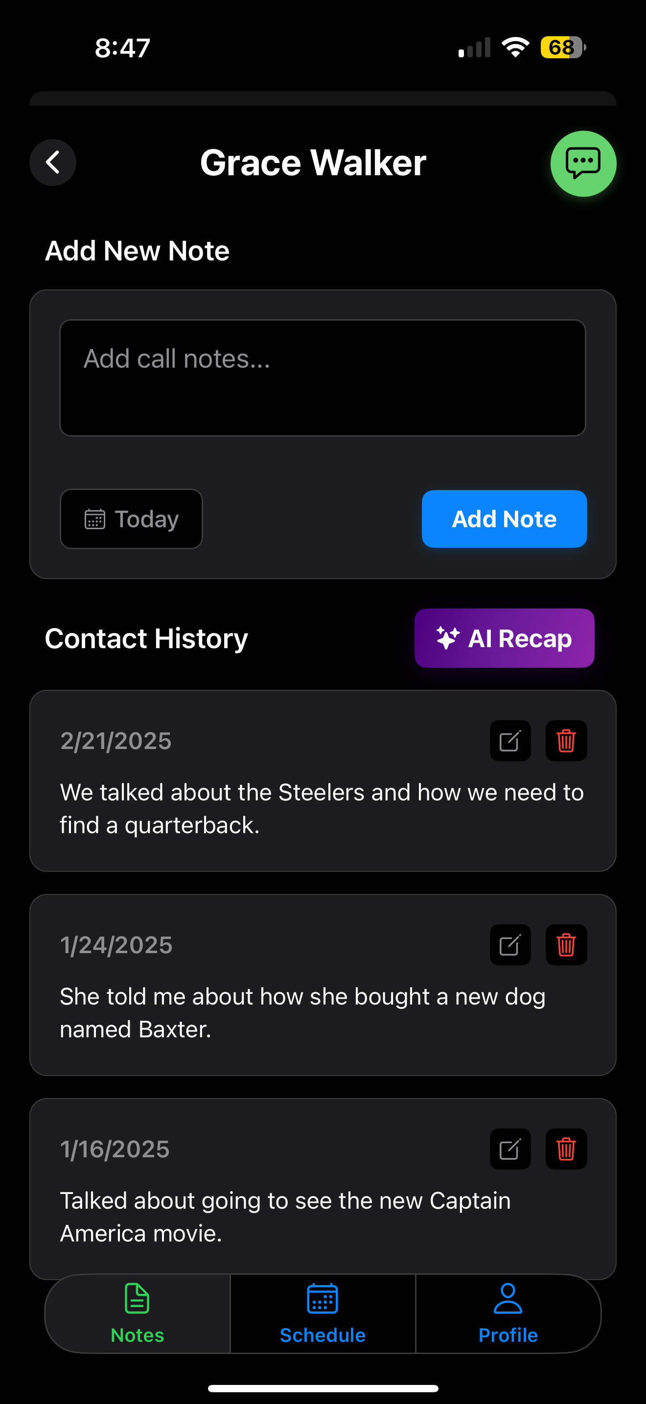 OnMyList Call Reminder screenshot 5