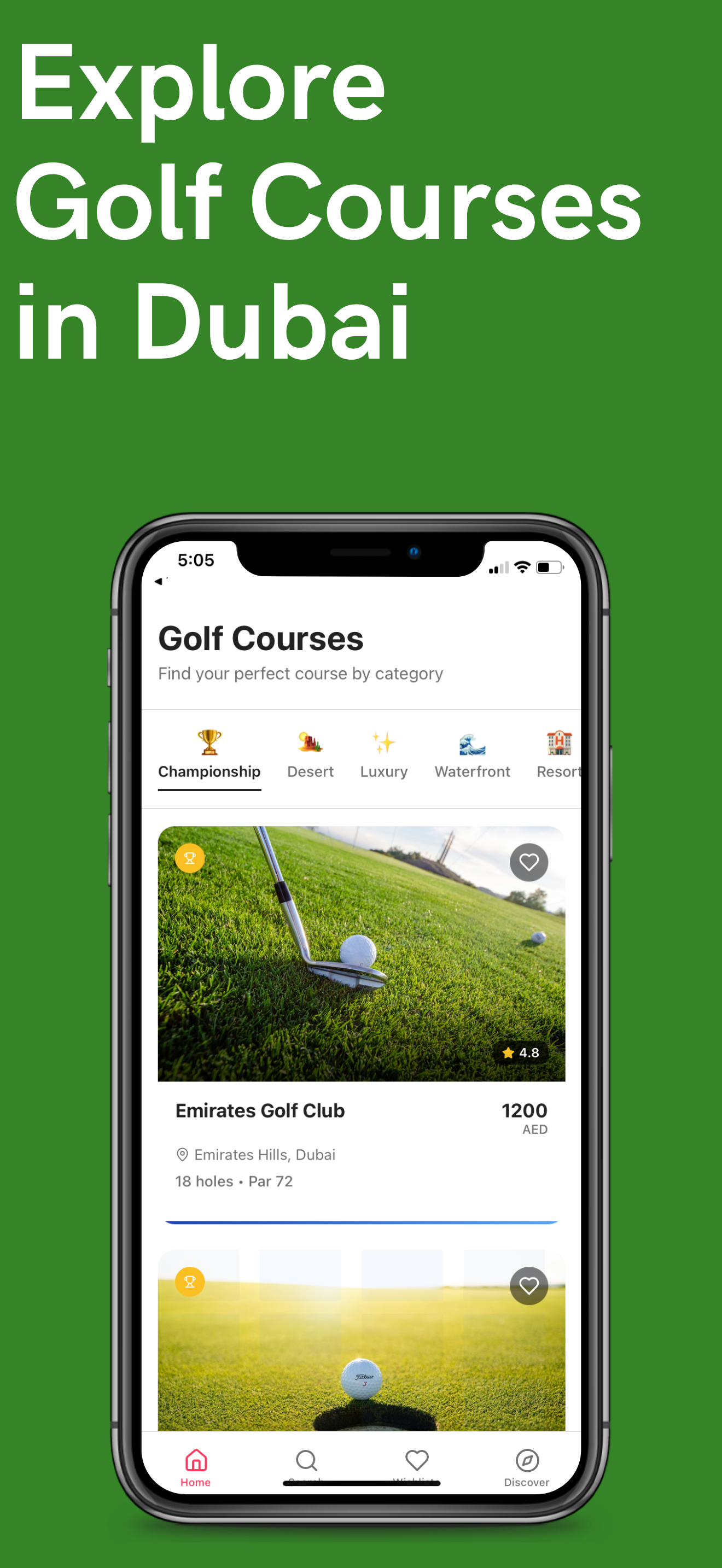 Dubai Golf Luxury App