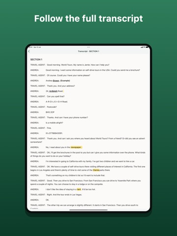 IELTS Listen & Read Practice iPad screenshot