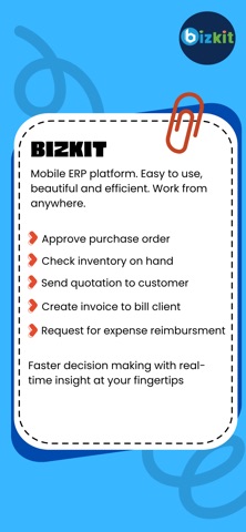 Bizkit ERP app screenshot