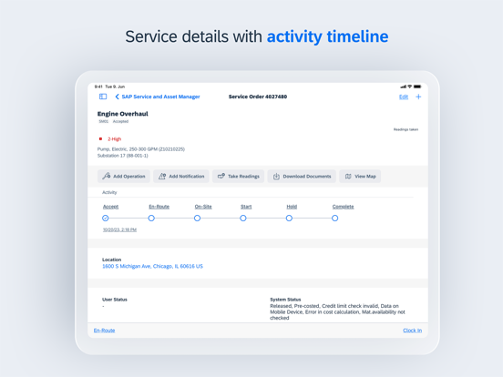 SAP Service and Asset Manager iPad screenshot 4 - Business app