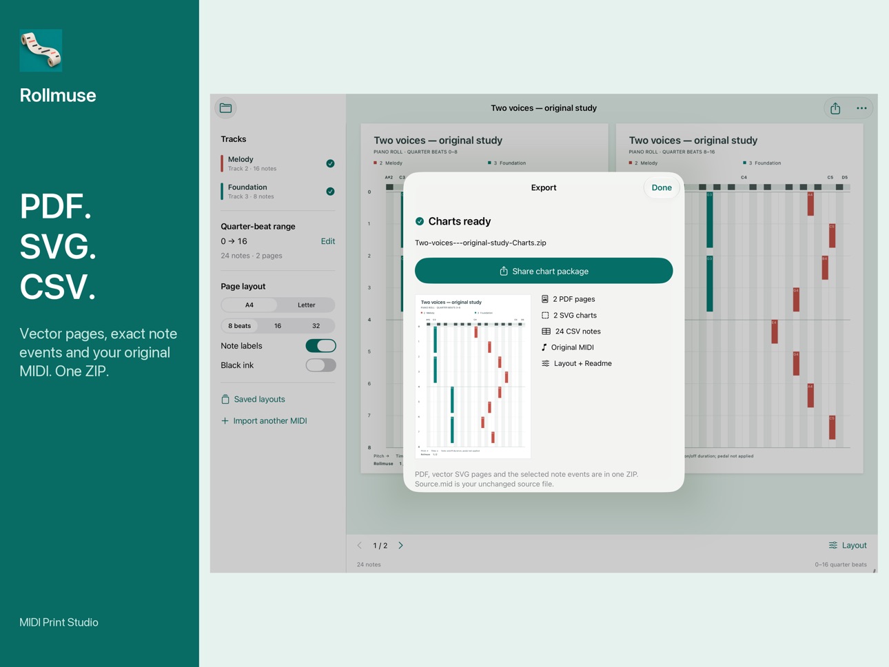 Screenshot 7 of Rollmuse MIDI Print Studio