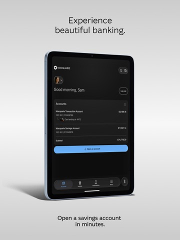 Macquarie Mobile Banking iPad screenshot 1
