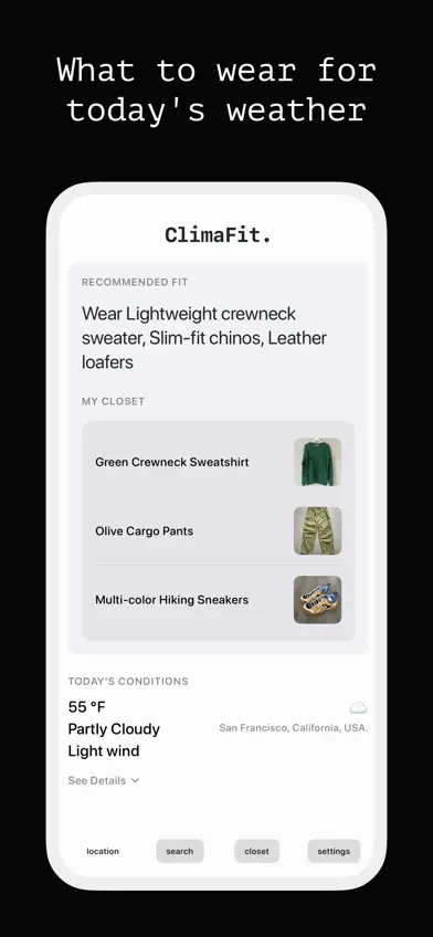Climafit. screenshot 1