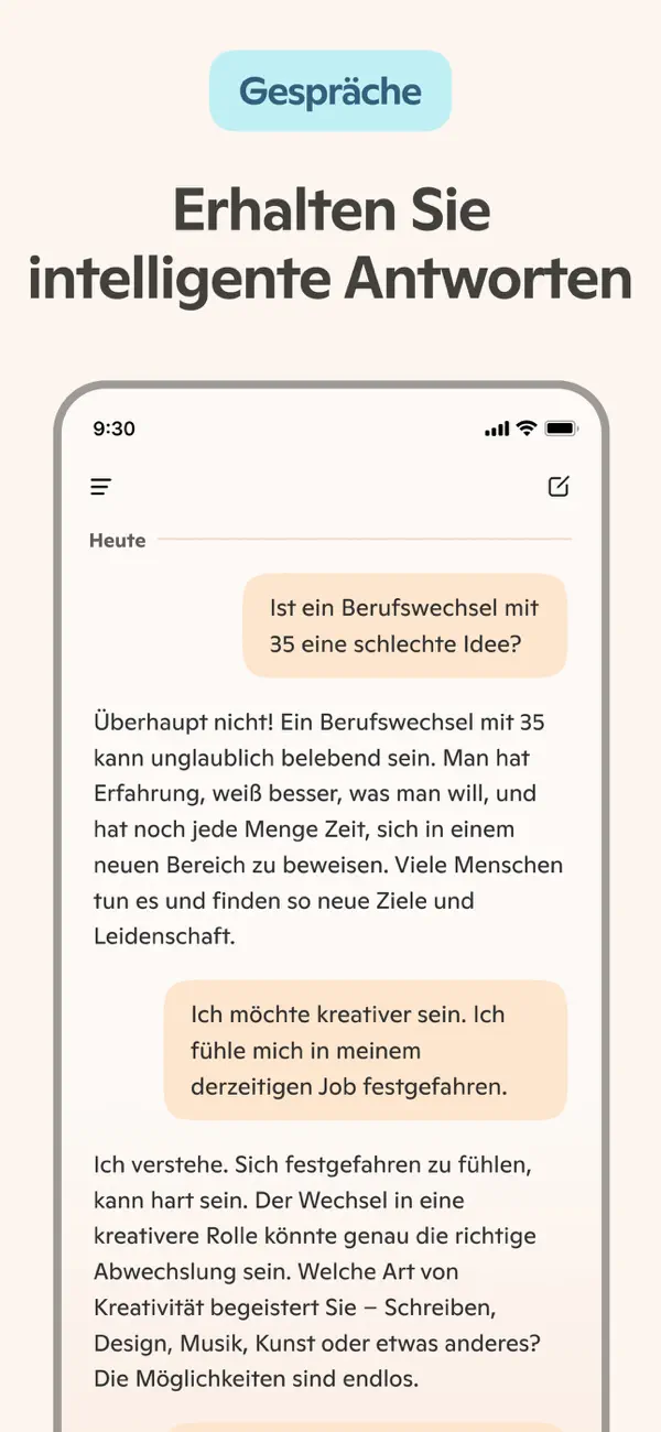 Microsoft Copilot iPhone App Screenshot 7 – Produktivität