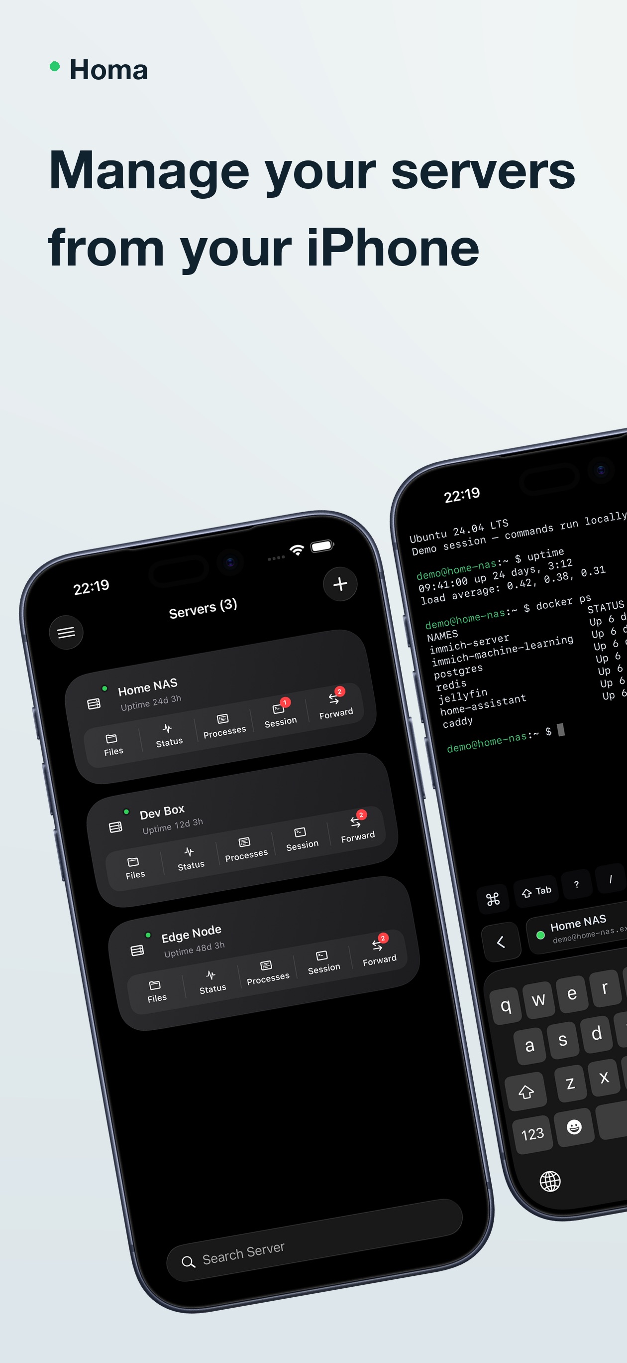 Screenshot 1 of Homa: Server Manager