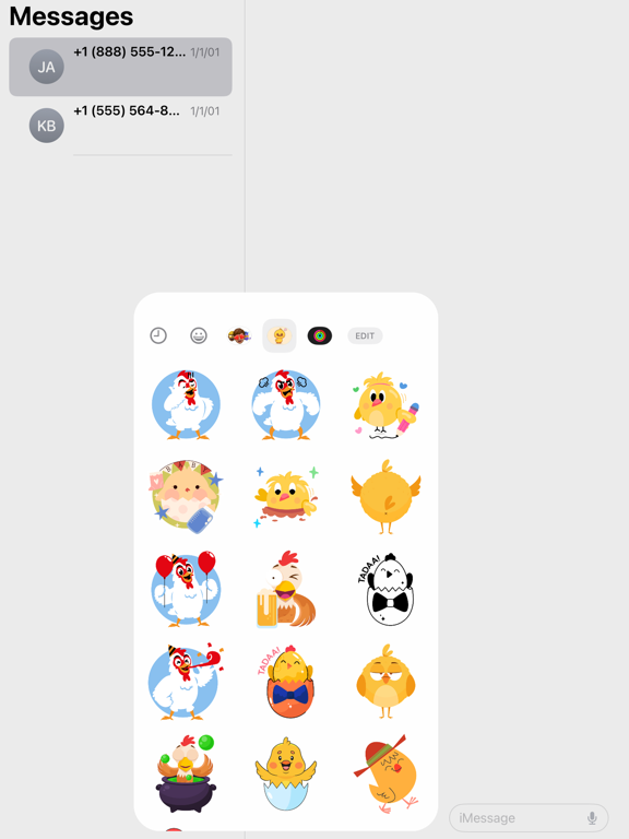 Screenshot #4 pour Chick Stickers Set
