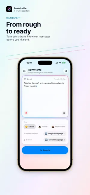 ReWriteMe: AI Writer screenshot 1