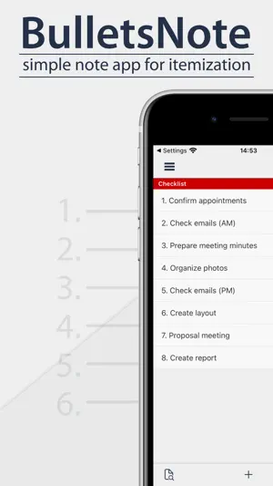BulletsNote screenshot 1