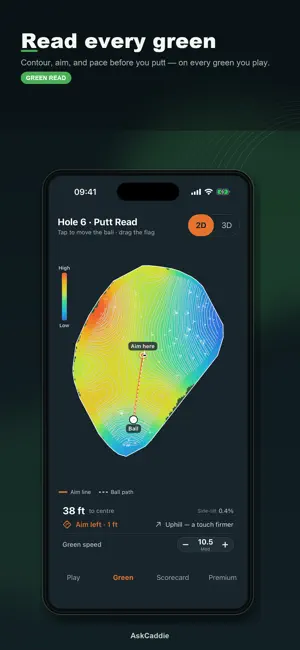 AskCaddie: Golf GPS & Green screenshot 1
