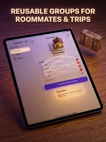 SplitSmart: AI Bill Splitter iPad screenshot