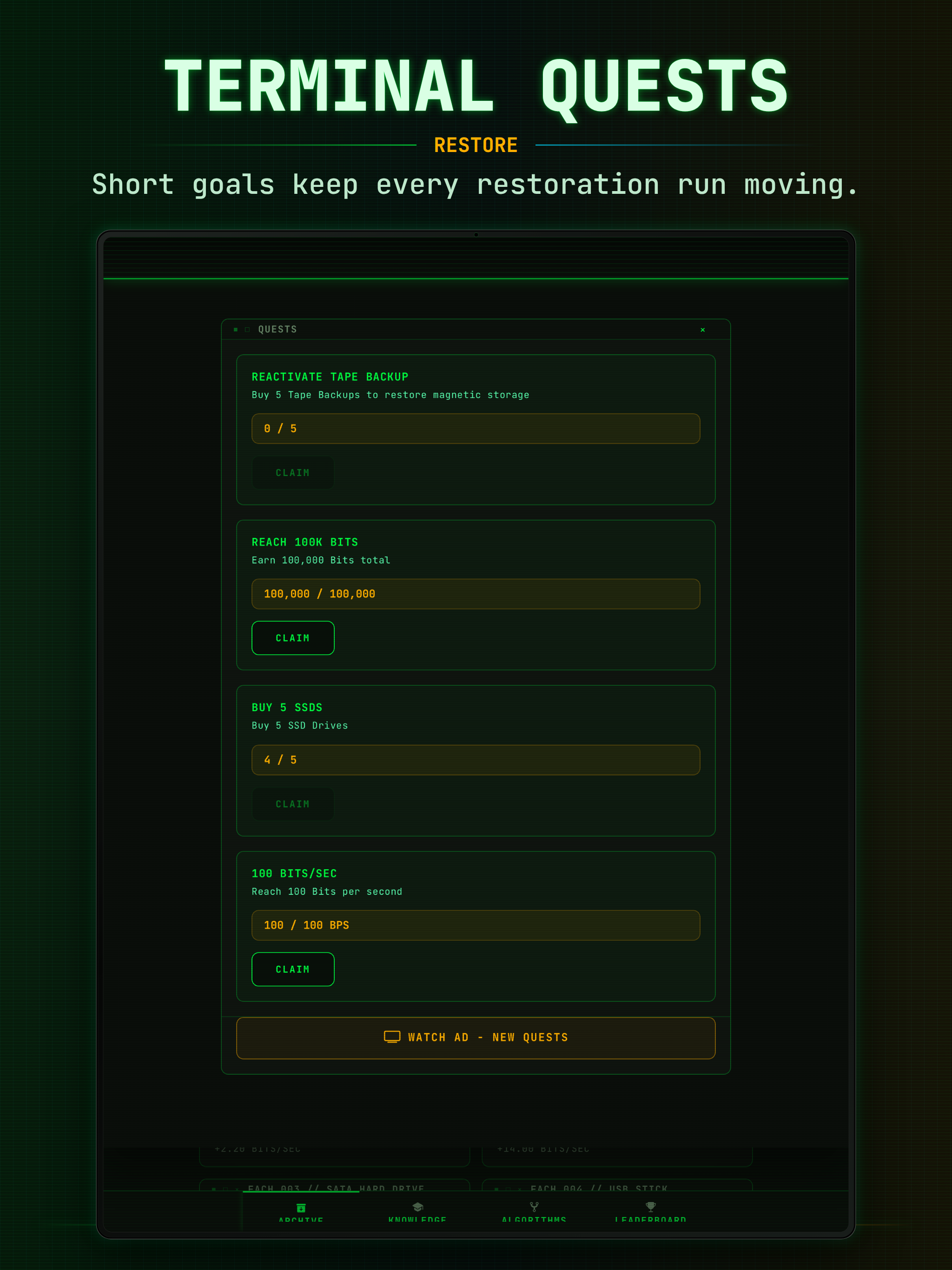Idle Archive: Data Clicker