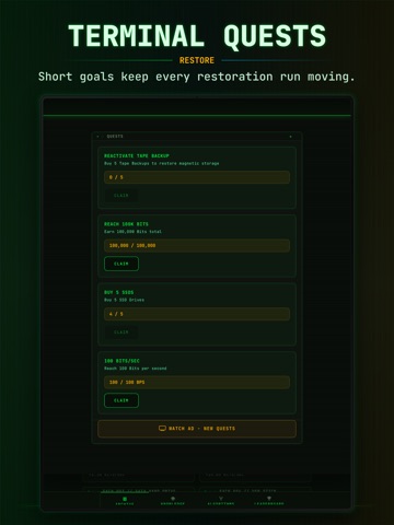 Idle Archive: Data Clicker iPad screenshot