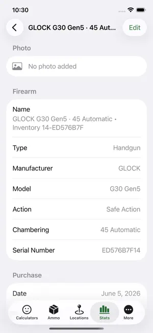 AmmoDB: Ammo & Firearm Log screenshot 4
