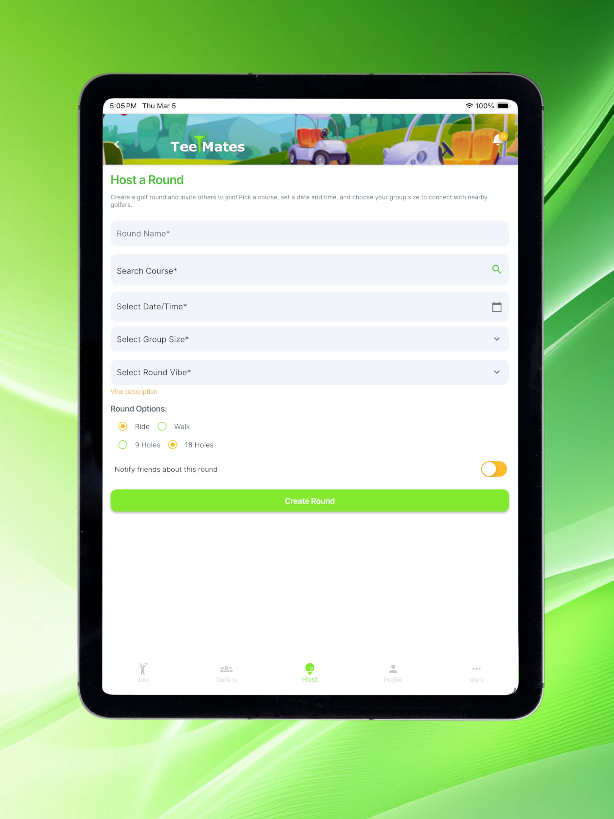 TeeMates Golf App