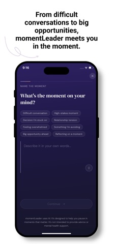 momentLeader iPhone screenshot