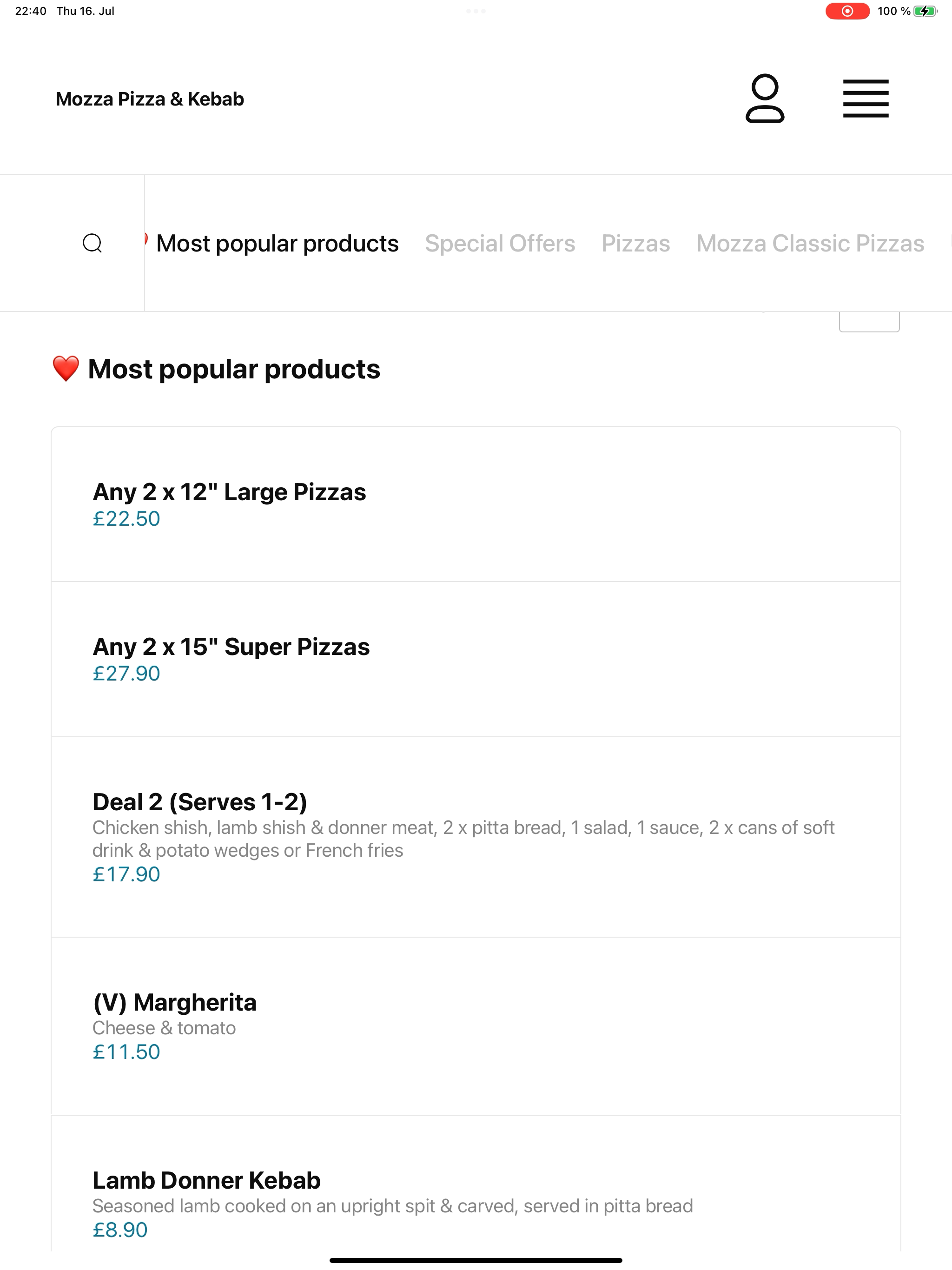 Mozza Pizza & Kebab screenshot 12