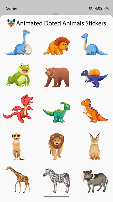 Screenshot #3 pour Animated Doted Animals Sticker